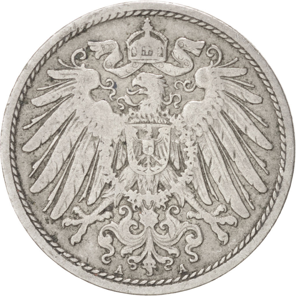 GERMANY - EMPIRE, 10 Pfennig, 1900, Berlin, KM #12, EF(40-45), Copper-Nickel,...