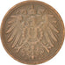 Coin, GERMANY - EMPIRE, Wilhelm II, Pfennig, 1908, Berlin, AU(55-58), Copper