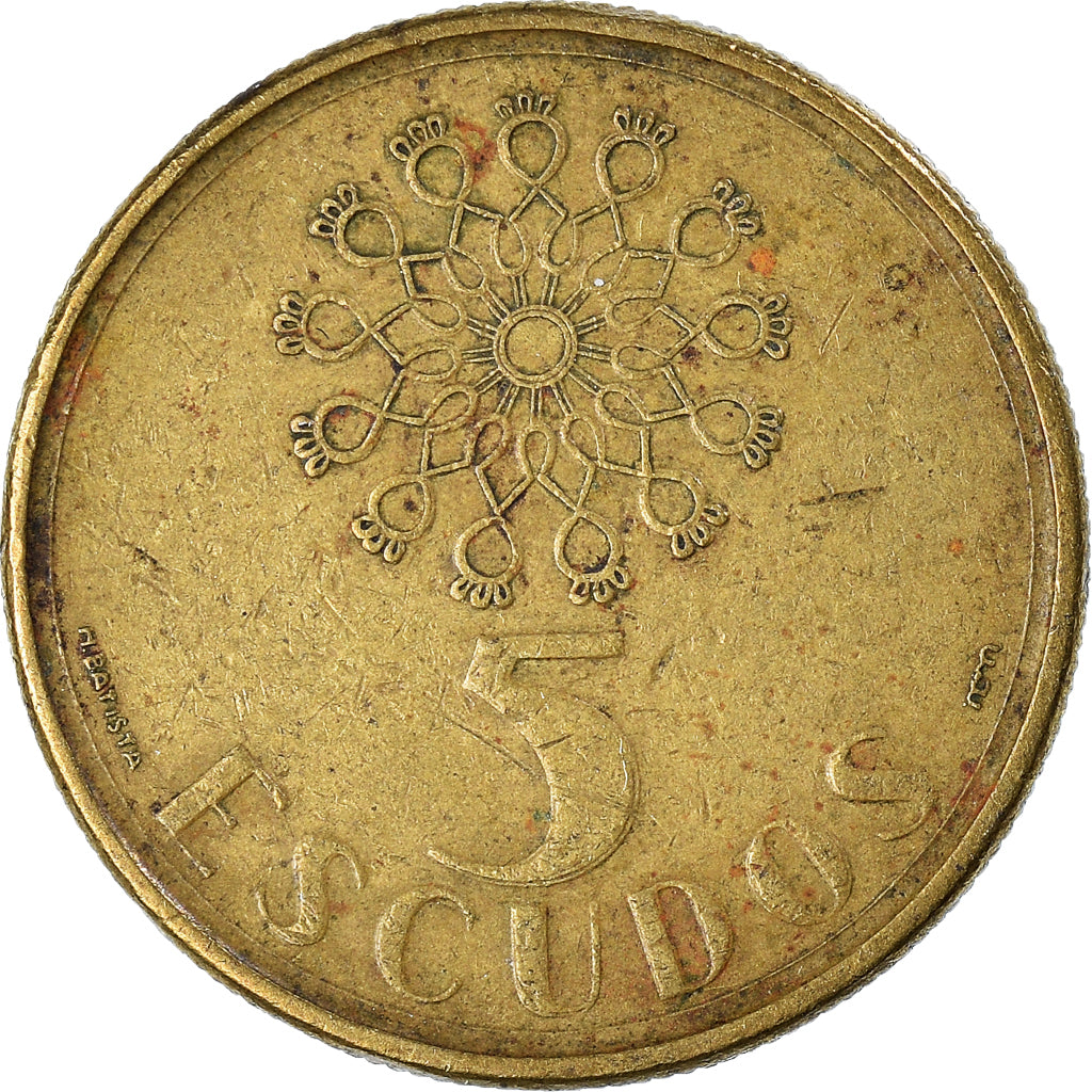 Coin, Portugal, 5 Escudos, 1986