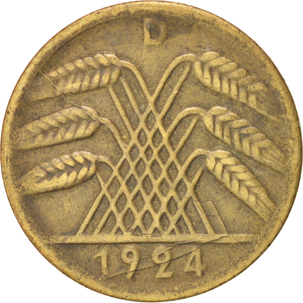 Allemagne, République de Weimar, 50 Rentenpfennig 1924 D, KM 34