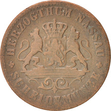 Coin, German States, NASSAU, Adolph, Kreuzer, 1861, Wiesbaden, VF(30-35)