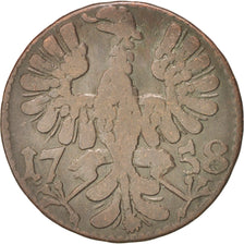 GERMAN STATES, 12 Heller, 1758, KM #51, VF(30-35), Copper, 4.26