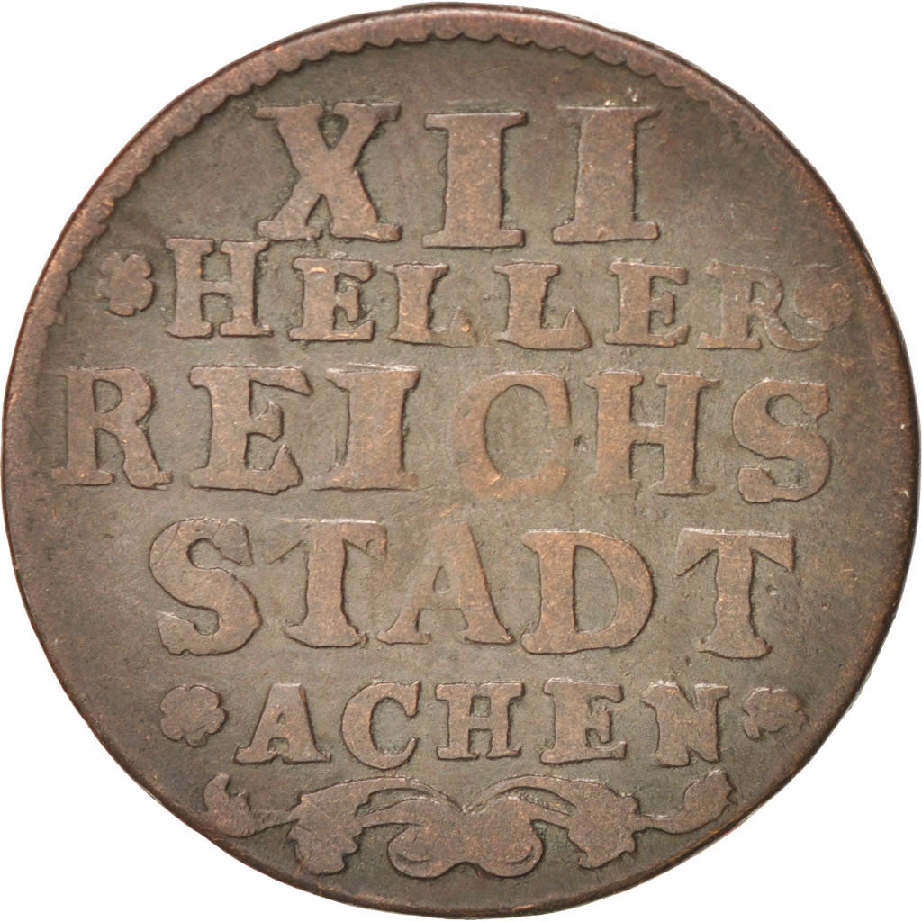 GERMAN STATES, 12 Heller, 1758, KM #51, VF(30-35), Copper, 4.26