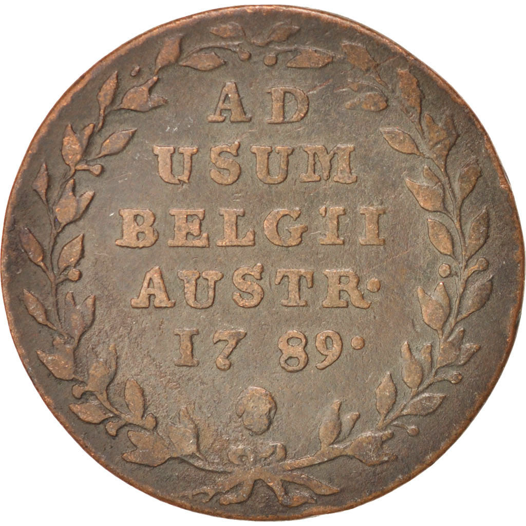 AUSTRIAN NETHERLANDS, 2 Liards, 2 Oorden, 1789, Brussels, KM #31, VF(20-25),...