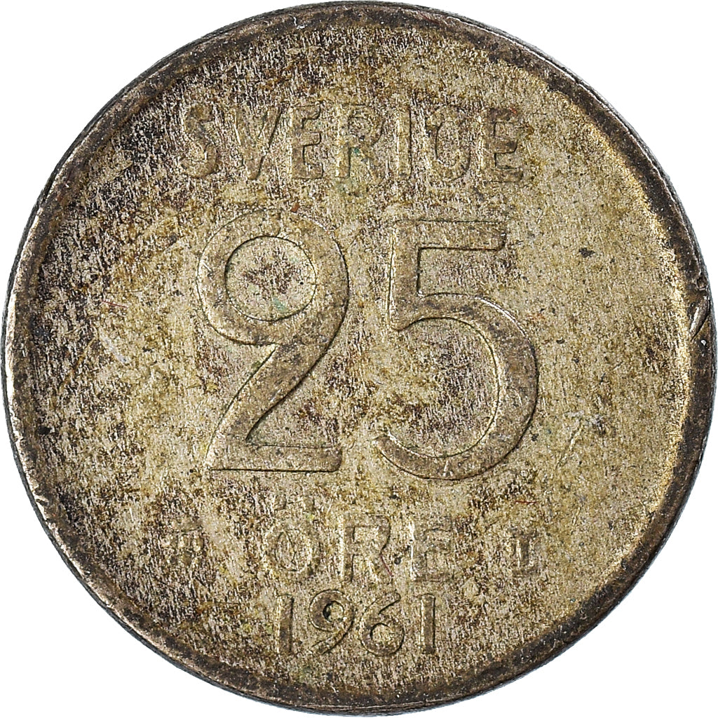 Moneta, Szwecja, 25 Öre, 1961