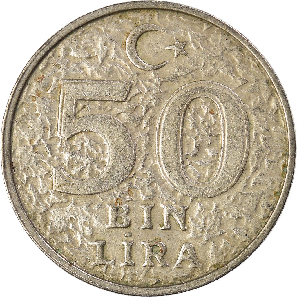 Moeda, Turquia, 50000 Lira, 50 Bin Lira, 1999