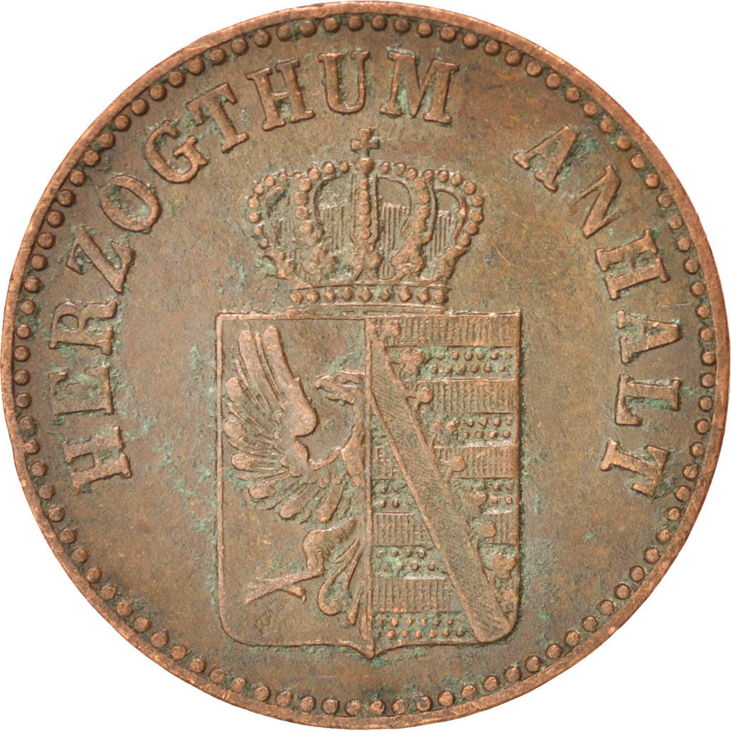 Moneta, Stati tedeschi, ANHALT-BERNBURG, Alexander Carl, 3 Pfennige, 1864