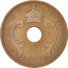 Moneda, ESTE DE ÁFRICA, George V, 10 Cents, 1922, BC+, Bronce, KM:19