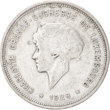 LUXEMBOURG, 5 Francs, 1929, KM #38, EF(40-45), Silver, 27.8, 7.90