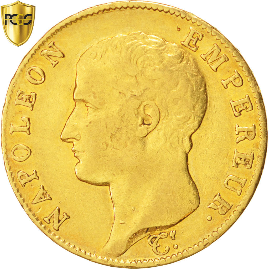Francia, Napoléon I, 40 Francs, 1806, Torino, PCGS, AU50, BB+, Oro, KM:664.2...