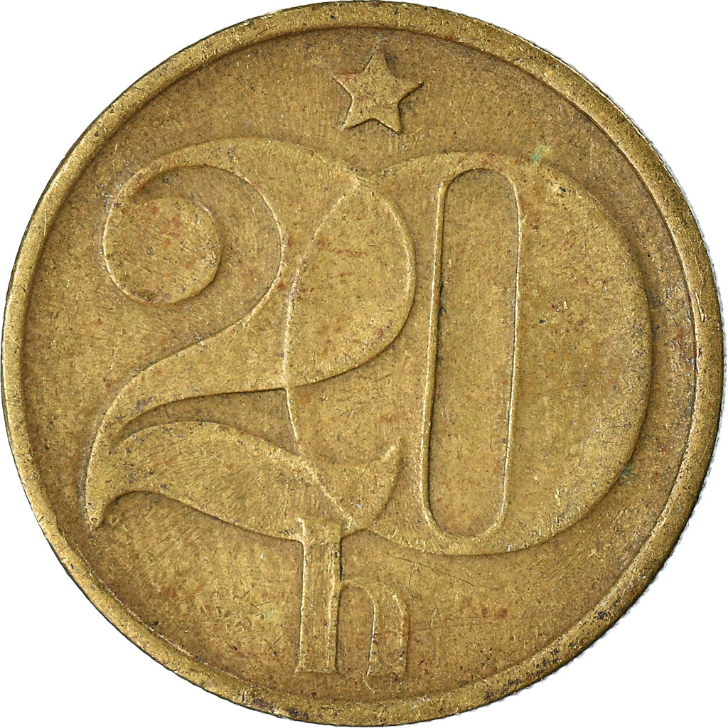 Moneda, Checoslovaquia, 20 Haleru, 1973