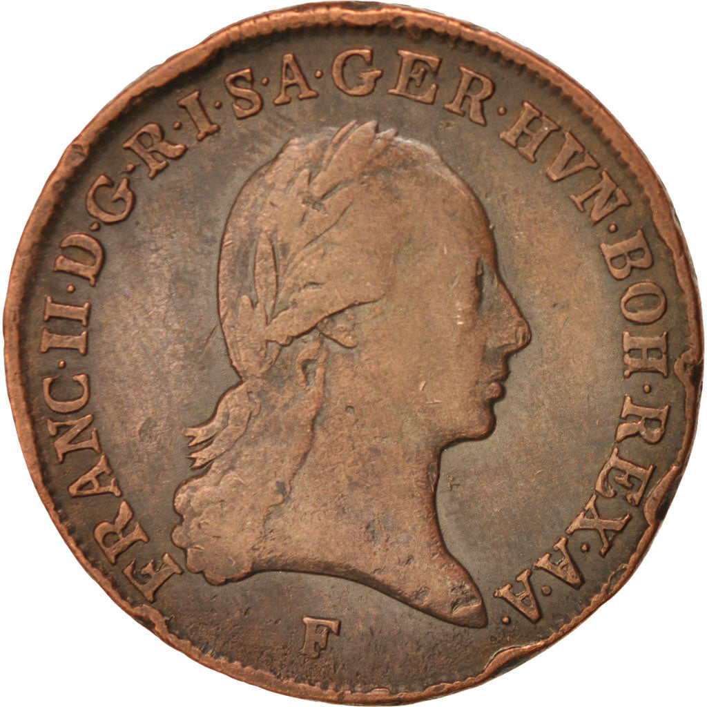 AUSTRIA, 3 Kreuzer, 1800, KM #2115.3, VF(30-35), Copper, 8.73