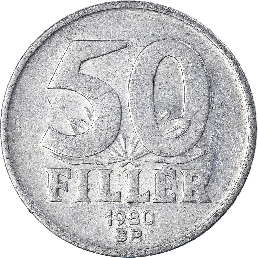Moneta, Ungheria, 50 Fillér, 1980