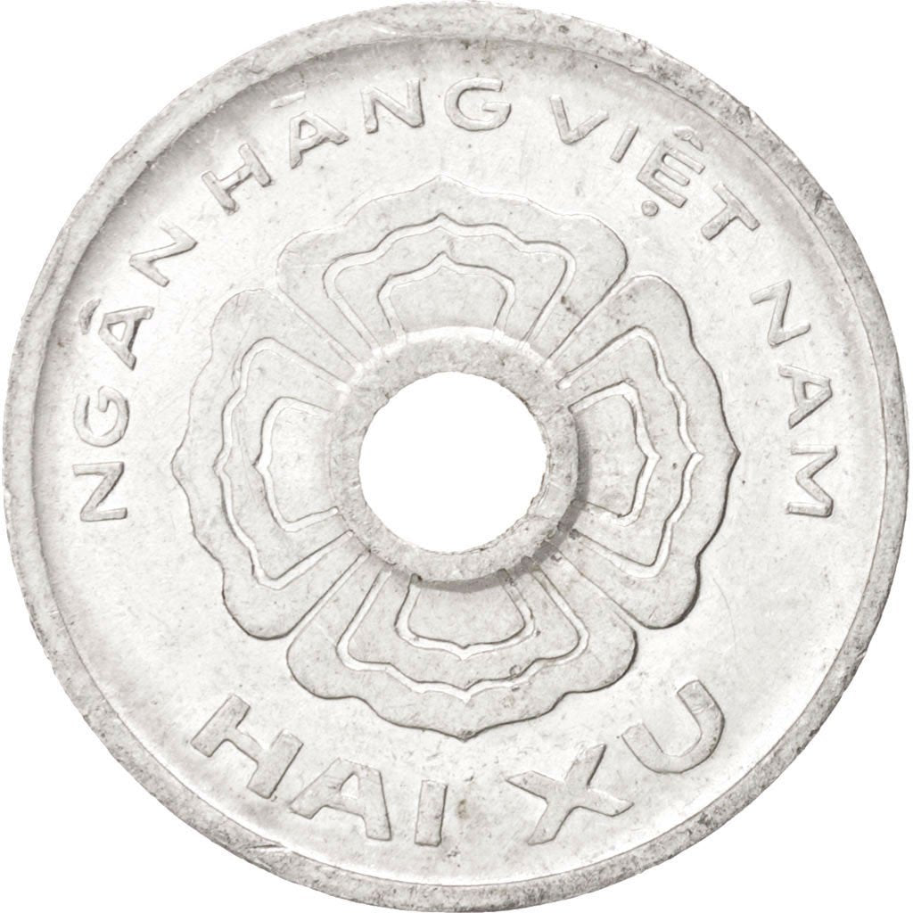 VIET NAM, 2 Xu, 1975, KM #A9, AU(50-53), Aluminum, 0.95