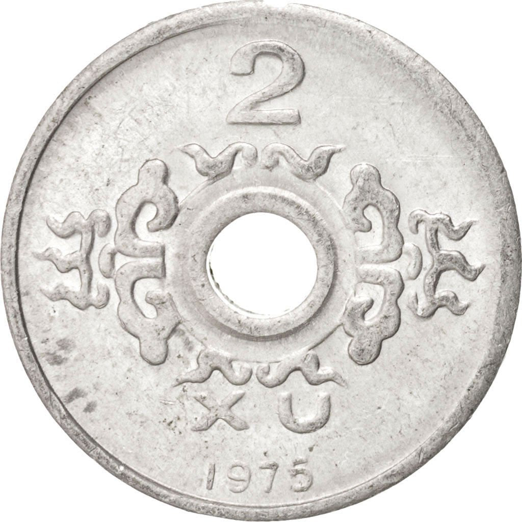 VIET NAM, 2 Xu, 1975, KM #A9, AU(50-53), Aluminum, 0.95