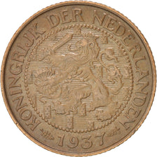 Coin, Netherlands, Wilhelmina I, Cent, 1937, AU(55-58), Bronze, KM:152