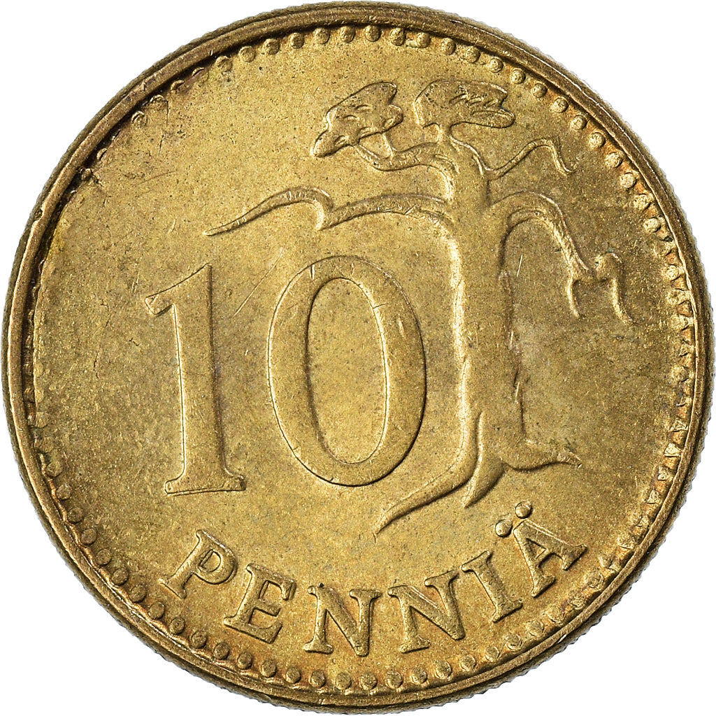 Moneta, Finlandia, 10 Pennia, 1977
