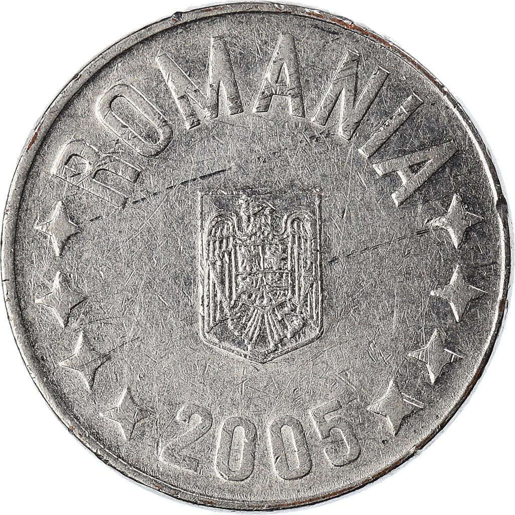Moneda, Rumanía, 10 Bani, 2005