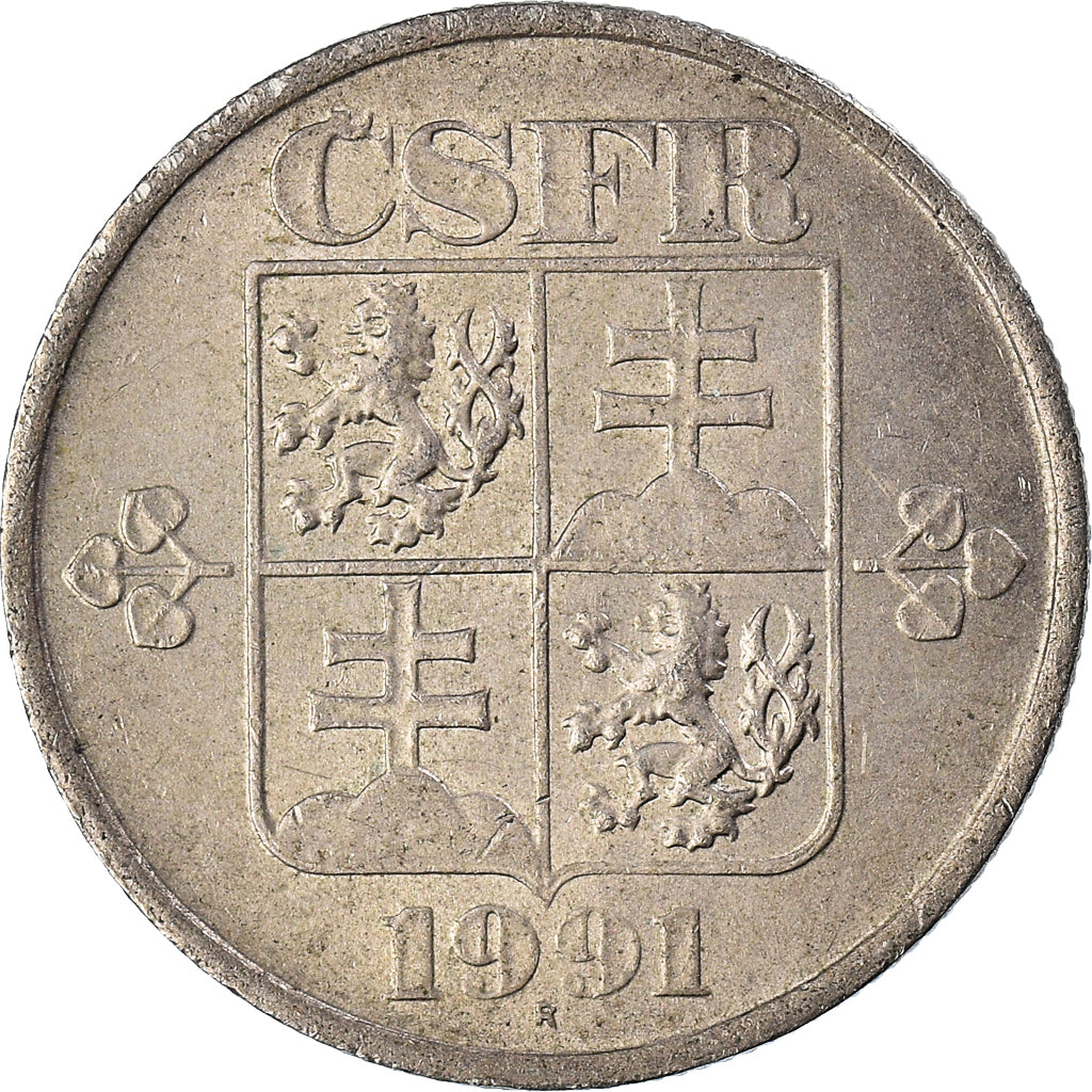 Coin, Czechoslovakia, 50 Haleru, 1991