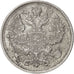 RUSSIA, 20 Kopeks, 1915, KM #22a.2, AU(55-58), Silver, 3.70