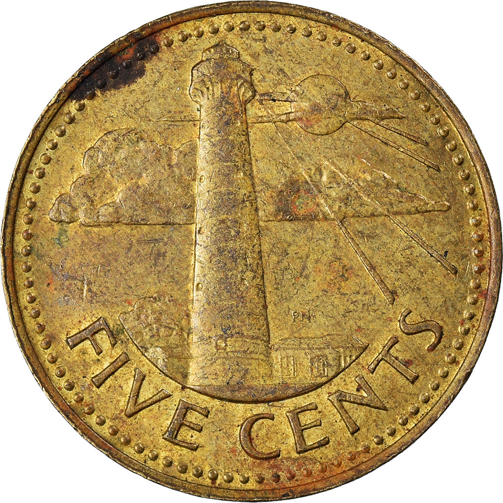 Moneta, Barbados, 5 Cents, 1973