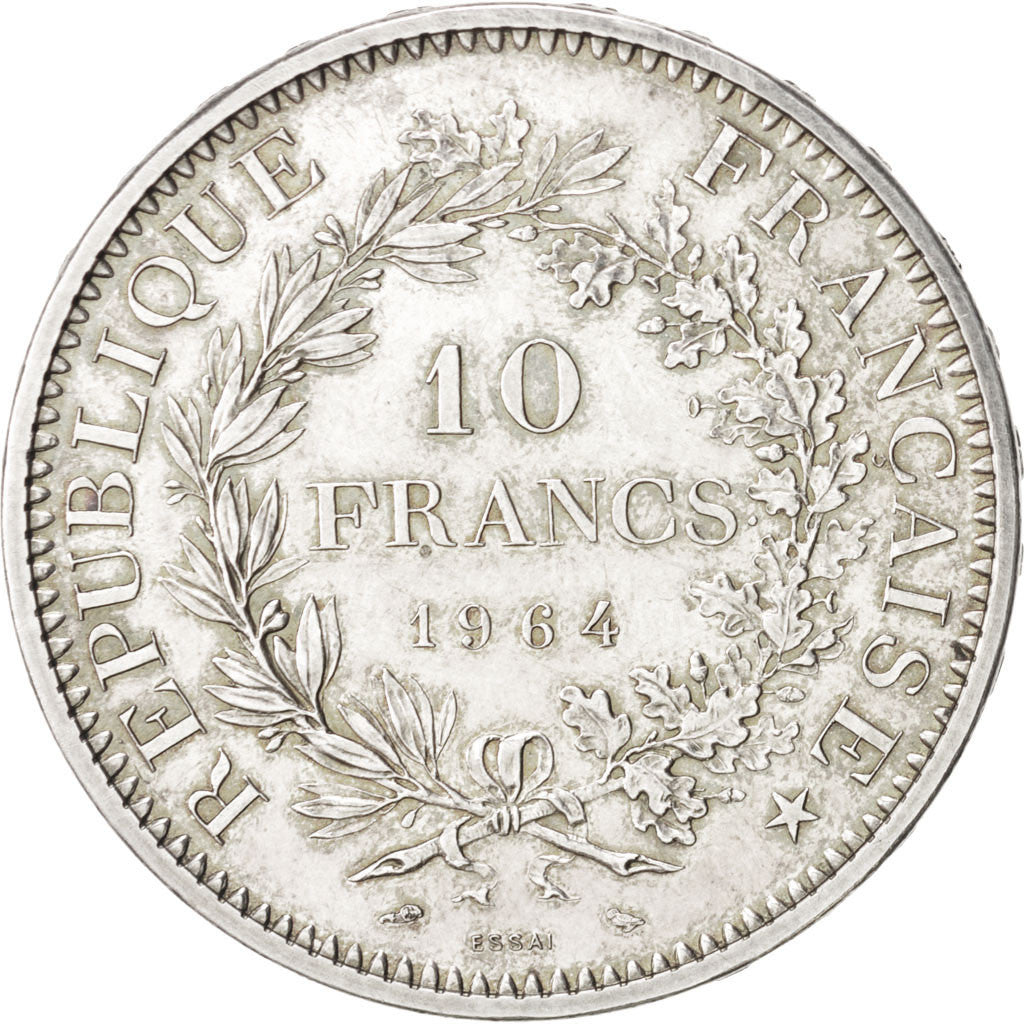 FRANCE, 10 Francs, 1964, KM #E111, MS(60-62), Silver, Gadoury #813, 25.01