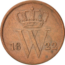 NETHERLANDS, Cent, 1822, KM #47, EF(40-45), Copper, 22, 3.70