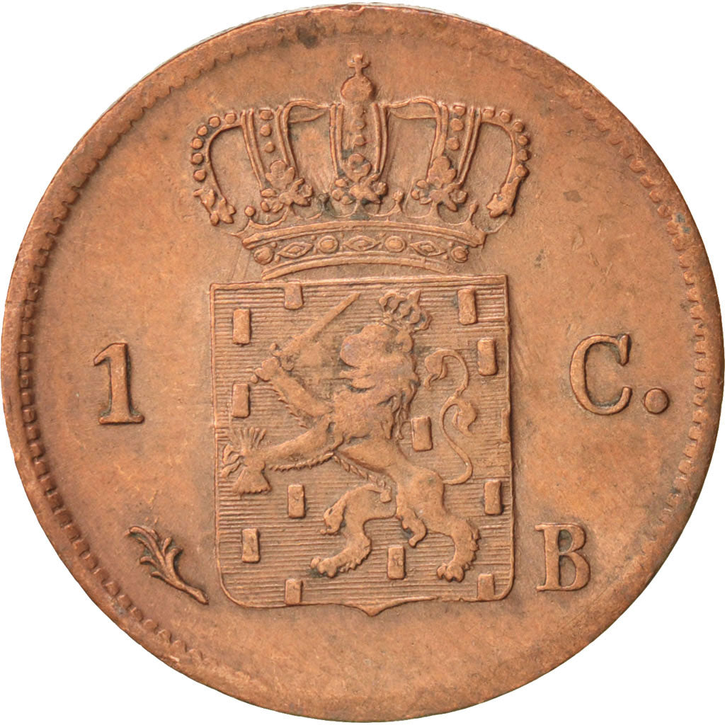 NETHERLANDS, Cent, 1822, KM #47, EF(40-45), Copper, 22, 3.70