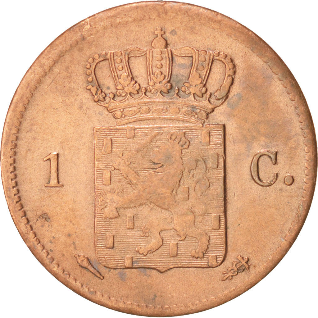 NETHERLANDS, Cent, 1828, KM #47, EF(40-45), Copper, 22, 3.83