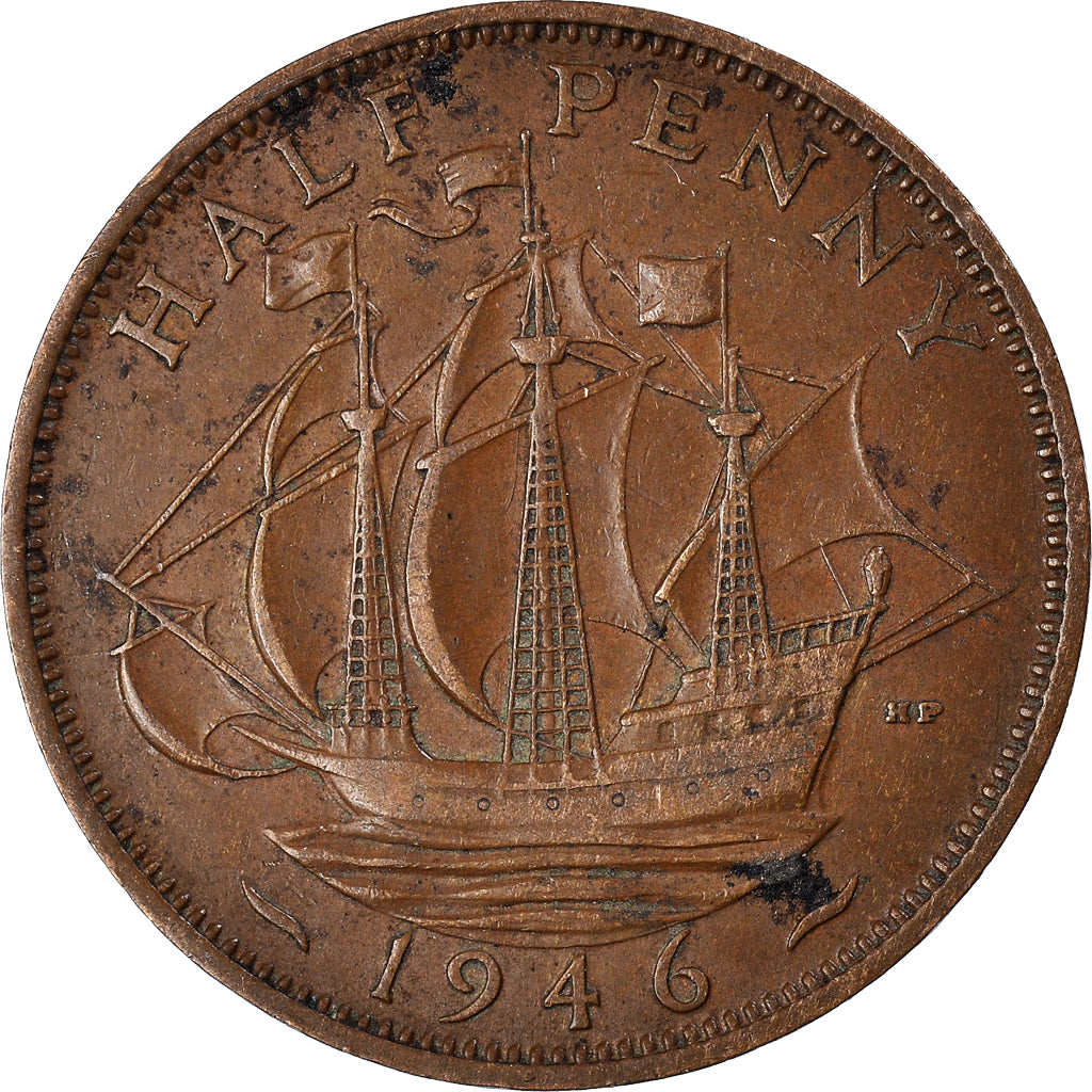 Coin, Great Britain, 1/2 Penny, 1946
