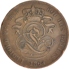 Coin, Belgium, Leopold I, 2 Centimes, 1864, EF(40-45), Copper, KM:4.2