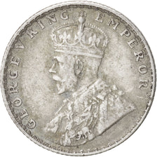 Coin, INDIA-BRITISH, George V, 1/4 Rupee, 1914, EF(40-45), Silver, KM:518