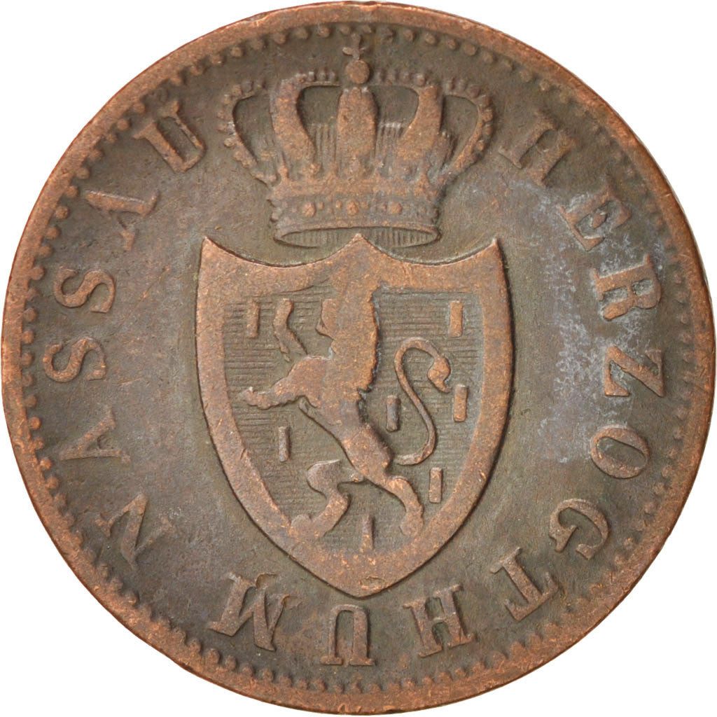Coin, German States, NASSAU, Adolph, Kreuzer, 1842, Wiesbaden, EF(40-45)