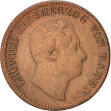 GERMAN STATES, Kreuzer, 1852, KM #218.2, EF(40-45), Copper, 3.99