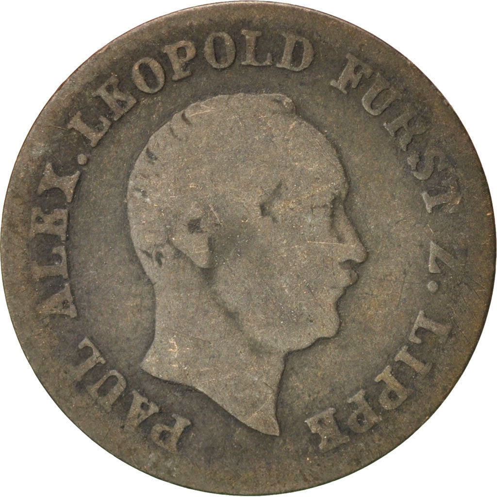 Coin, German States, LIPPE-DETMOLD, Paul Alexander Leopold II, 1/2 Silber
