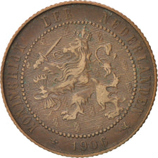 Coin, Netherlands, Wilhelmina I, 2-1/2 Cent, 1906, EF(40-45), Bronze, KM:134