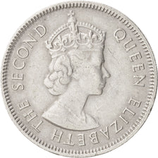 Coin, Mauritius, Elizabeth II, 1/2 Rupee, 1975, EF(40-45), Copper-nickel