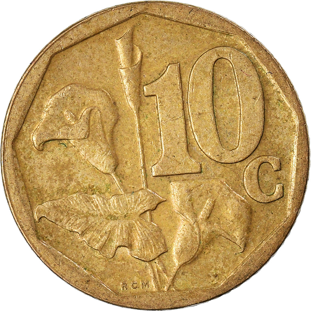 Coin, South Africa, 10 Cents, 2001