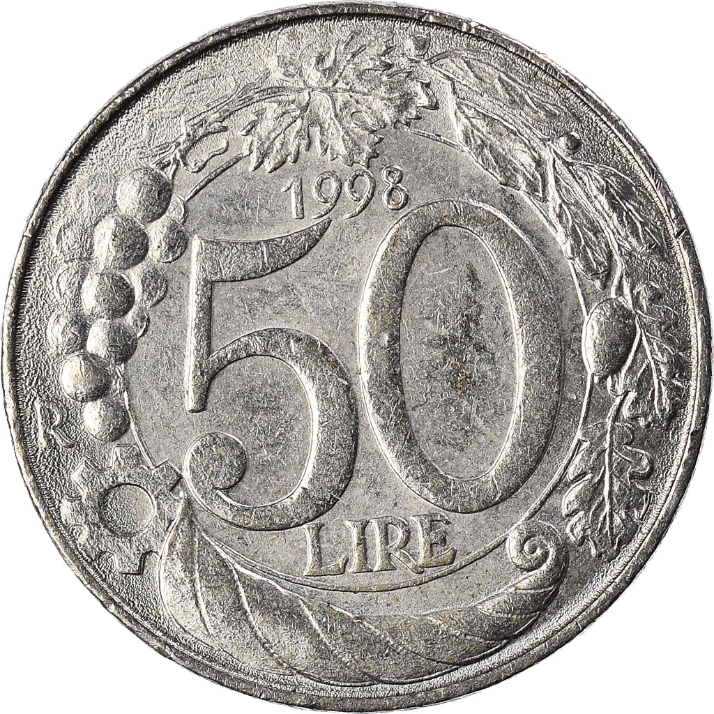 Munten, Italië, 50 Lire, 1998