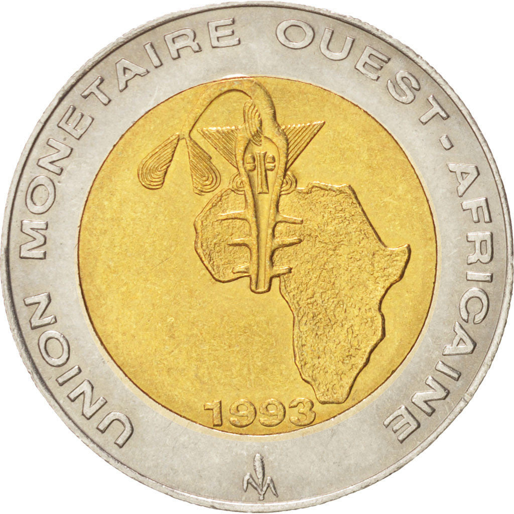 WEST AFRICAN STATES, 250 Francs, 1993, KM #13, MS(60-62), Bi-Metallic, 8.02