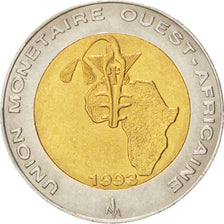 WEST AFRICAN STATES, 250 Francs, 1993, KM #13, MS(60-62), Bi-Metallic, 8.02