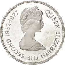 FALKLAND ISLANDS, 50 Pence, 1977, KM #10a, MS(63), Silver, 38.5, 28.10