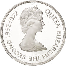 FALKLAND ISLANDS, 50 Pence, 1977, KM #10a, MS(63), Silver, 38.5, 28.75