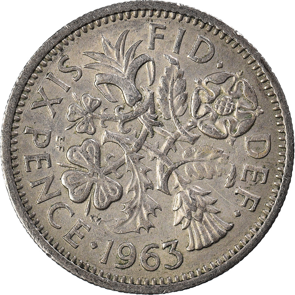 Monnaie, Grande-Bretagne, 6 Pence, 1963
