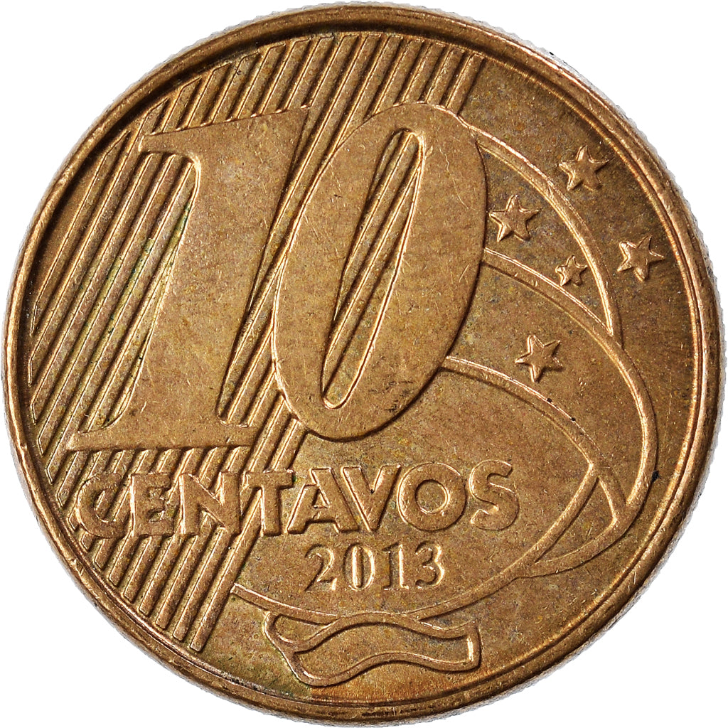 Munten, Brazilië, 10 Centavos, 2013
