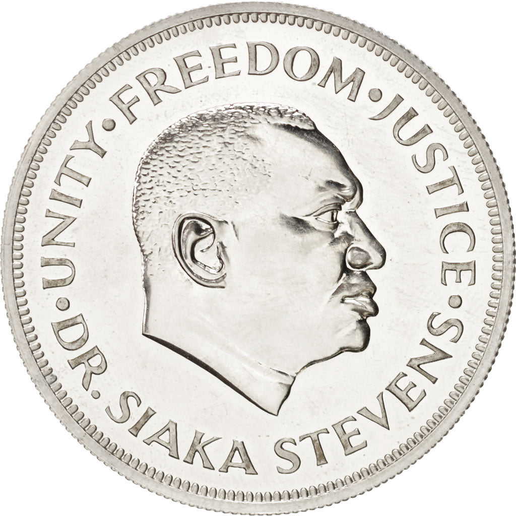 SIERRA LEONE, Leone, 1974, KM #26a, MS(63), Silver, 38, 28.47