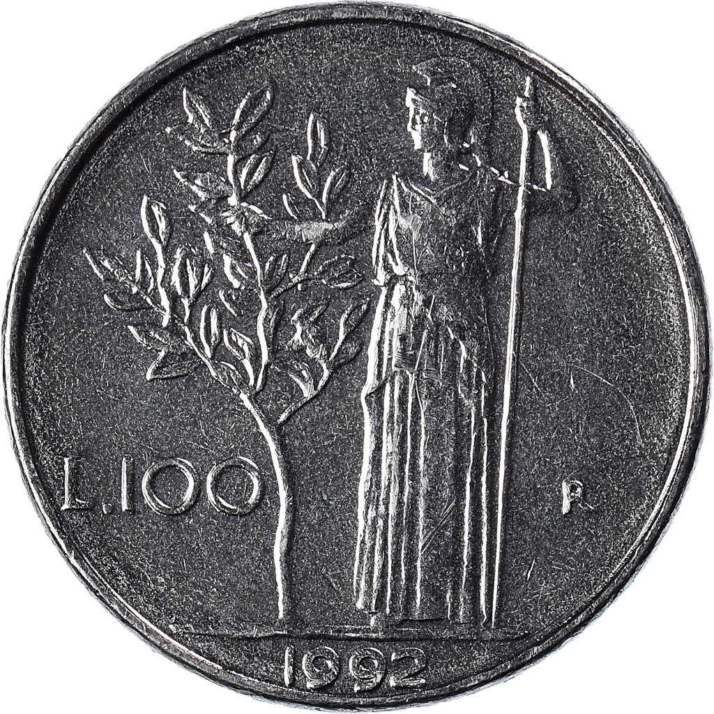 Münze, Italien, 100 Lire, 1992