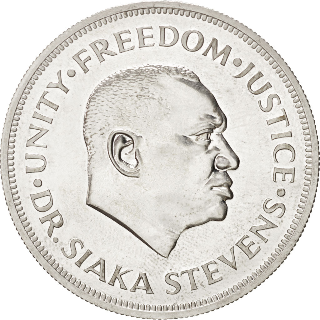 SIERRA LEONE, Leone, 1974, KM #26a, MS(63), Silver, 38, 28.82