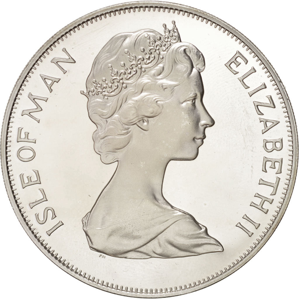 ISLE OF MAN, Crown, 1978, Pobjoy Mint, KM #43a, MS(63), Silver, 38.5, 28.49