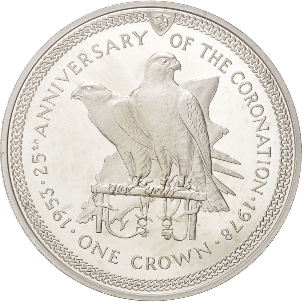 ISLE OF MAN, Crown, 1978, Pobjoy Mint, KM #43a, MS(63), Silver, 38.5, 28.49